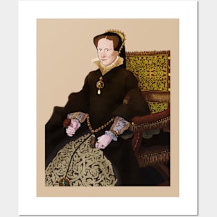 Queen Mary I - historical illustrations Posters and Art